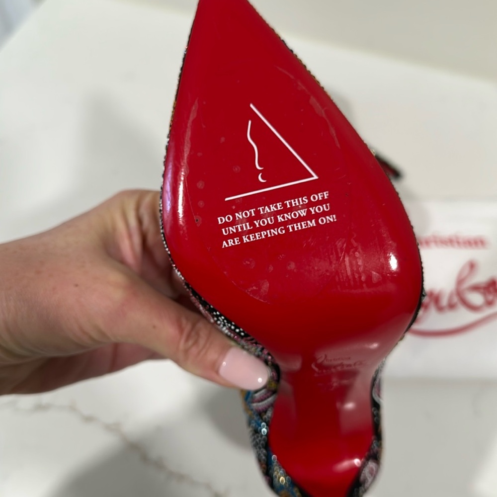 Limited Edition Christian Louboutin hot chick starlight crystal heels - Picture 10 of 12